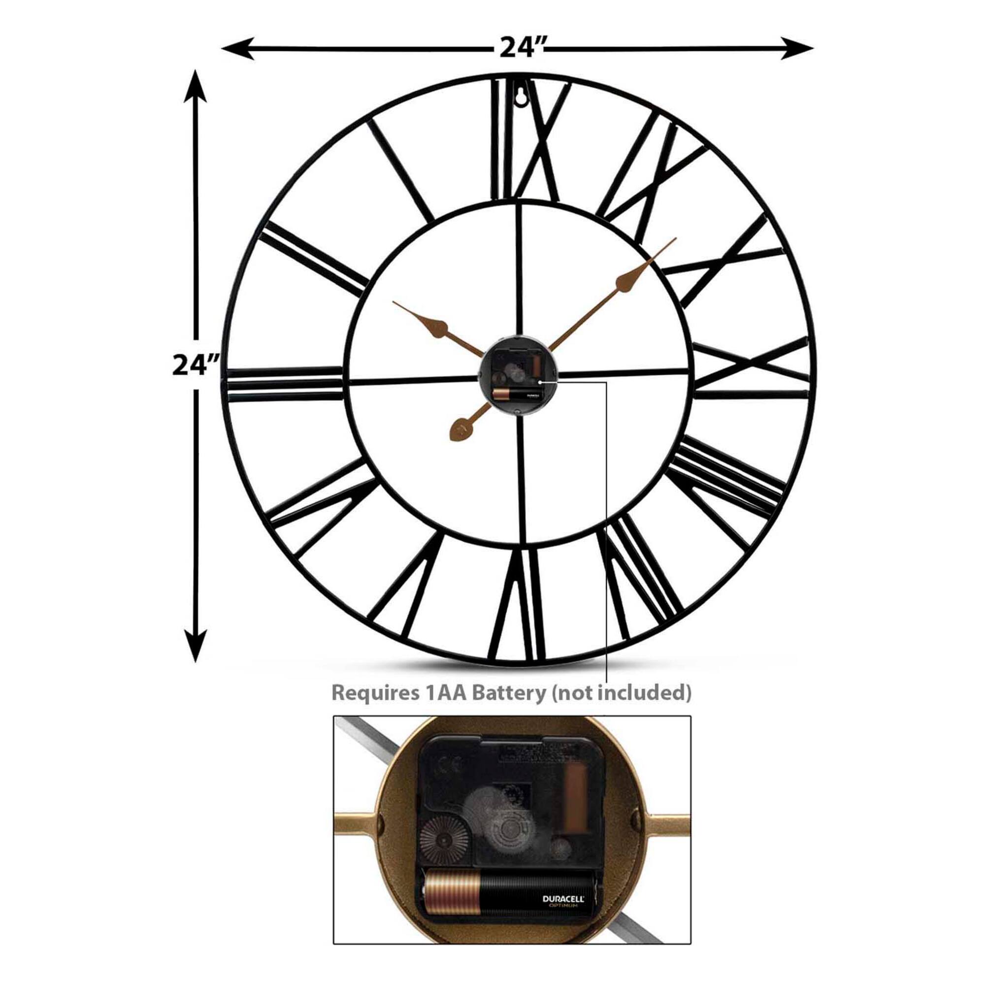 Sorbus® 24" Round Oversized Wall Clock